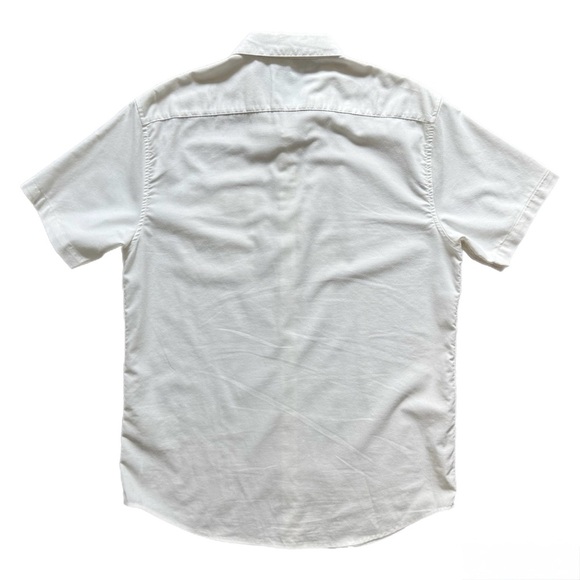 RVCA Men's White Casual Button Down Shirt - Picture 6 of 8
